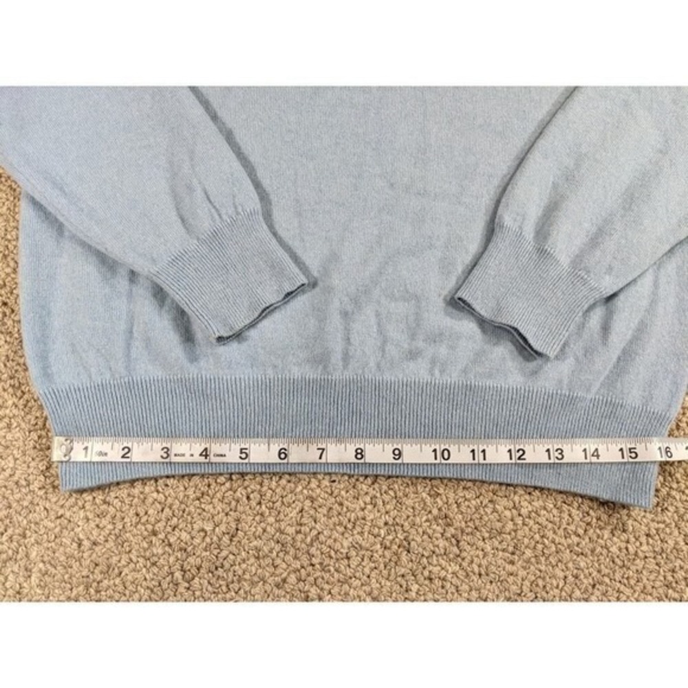 Merino Wool Murano Sweater M/M baby Blue Raglan Crewneck Luxury Knit LN/nwot - Picture 8 of 14